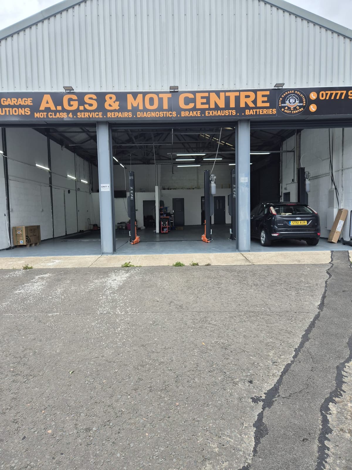 Mechanic working on a car